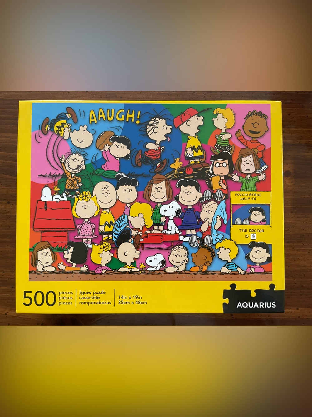 Peanuts 'Aaugh!' 500-Piece Kids Puzzle - Yellow Box by Aquarius